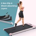 thumbnail image 5 of 2 in 1 Under Desk Treadmill, Walking Pad 2.5HP with LED Display, Bluetooth APP and Remote Control, Walking Jogging Running Machine Fitness Equipment for Home Gym Office, 265lbs Load, Pink, 5 of 13
