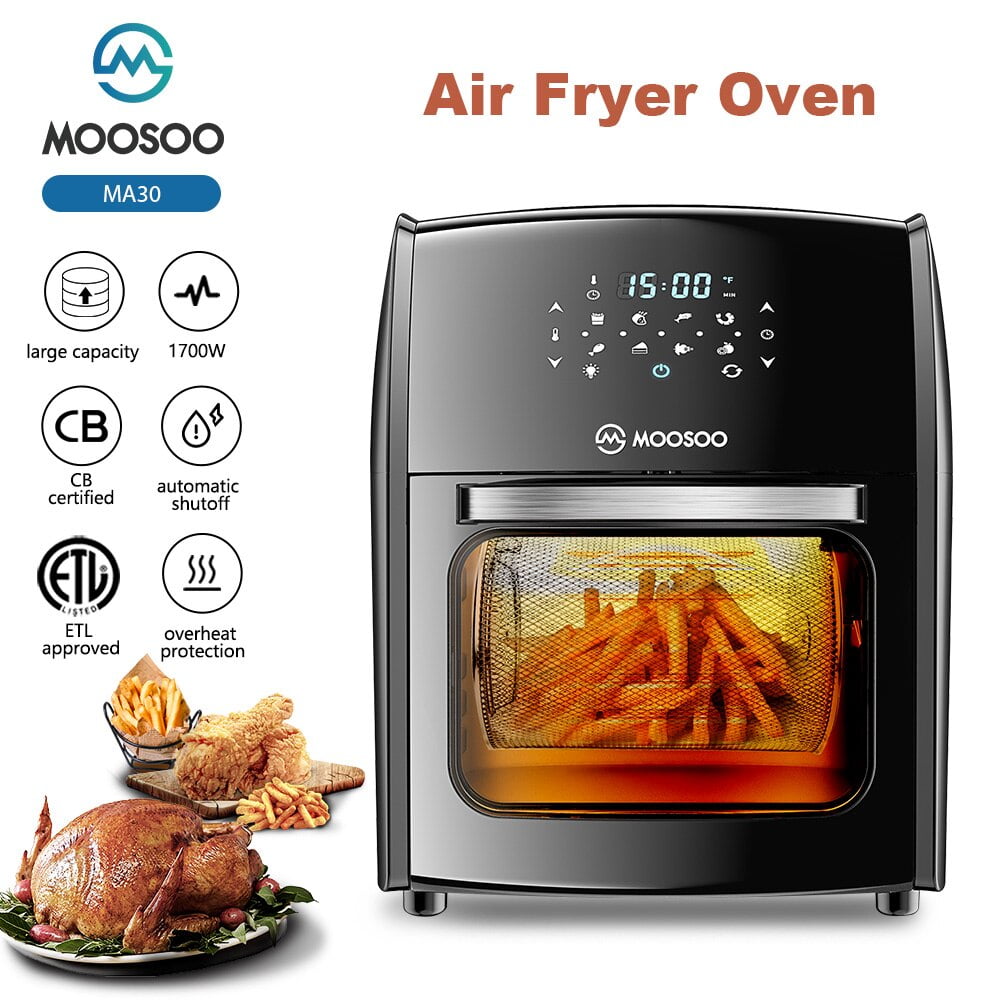 MOOSOO Air Fryer 12.7 QT Large Capacity 8 IN 1 Air Fryer Oven With LED