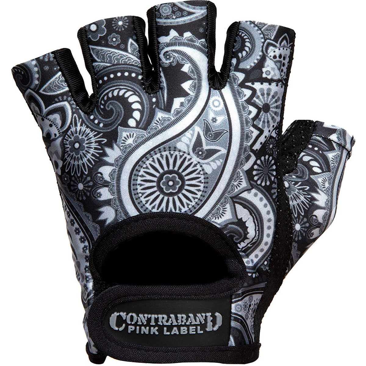Contraband Sports 5237 Pink Label Sugar Skull Weight Lifting Gloves Pink 
