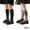 Black + Coffee, variant on Esaierr 2 Pack Kids Girls Long Socks Knee High Socks for Toddler Bow Dress Stockings Dress for 3-12Y