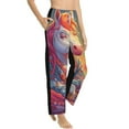 thumbnail image 6 of Salouo Meditating Cute Horse Print Women's Pajama Pants Casual Loose Sweatpants PJs Flowy Pants Drawstring Palazzo for Women Wide Leg Pants Lounge Pajama -Small, 6 of 8