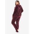 thumbnail image 2 of Woman Within Plus Size 2-Piece Velour Hoodie Set, 2 of 4