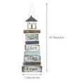 thumbnail image 2 of PBPBOX Beach House Decor Mediterranean Wooden Welcome Sign Door Hanging Board Lighthouse Design, 2 of 5
