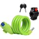 thumbnail image 2 of Candado de cable en espiral, candado en espiral de cable, candado antirrobo de cadenas antirrobo para bicicleta, candado para bicicleta con llave, candado para bicicleta (verde). Afortunado Sencillez, 2 of 5