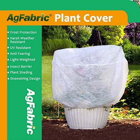 Agfabric Plant Cover Freeze Protection Drawstring Tree Bags 0.95oz 120''x120'' 