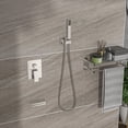 thumbnail image 4 of DUOSONG Shower System With Waterfall Tub Spout,12 Inch Wall Mounted Square Shower System With Rough-In Valve, Brushed Nickel Brushed Nickel Stainless Steel Bath & Faucets Freestanding Tub Faucets, 4 of 9