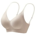 thumbnail image 2 of Ayfxijin Bras for Women,Women Solid Honeycomb Cup Wireless Semi Fixed Cup Jelly Glue Soft Support Gathering Daily Bra, 2 of 3