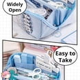 thumbnail image 2 of Big Capacity Pencil Case, 8 Compartments Large Pencil Pouch, Pen Bag Pencil Box, for Adults Men Women Office Essentials, for Students Teachers Writers Culture and Sports Workers (Black), 2 of 6