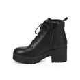 thumbnail image 4 of New Women Wild Diva Cobra-01 Leatherette Lug Sole Chunky Heel Combat Boot, 4 of 5