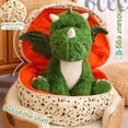 thumbnail image 2 of 2 in 1 Dinosaur Plush Toy Stuffed Soft Dino in A Dragon Egg Pillow Doll Gifts, 2 of 5