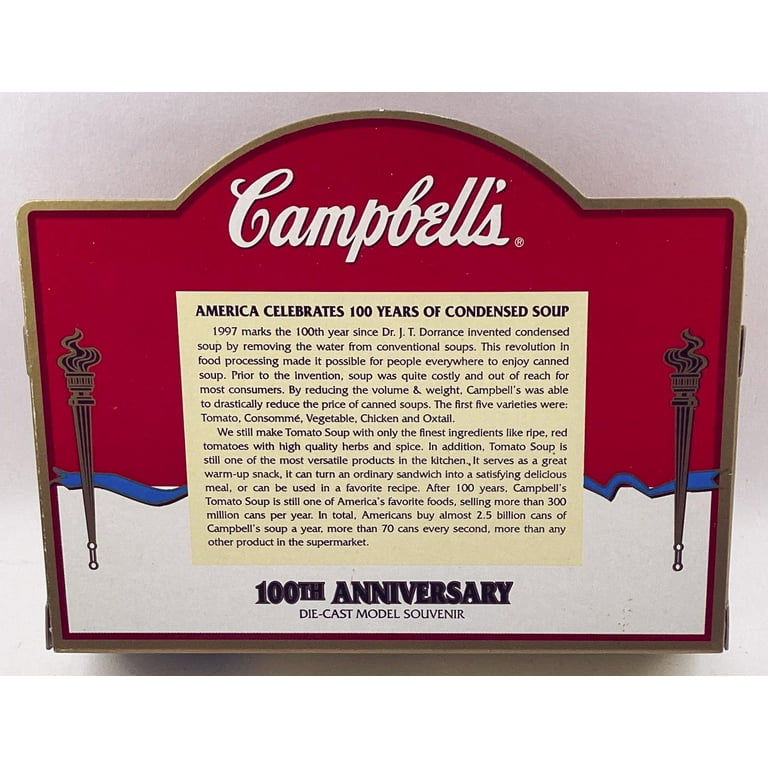 Campbells Soup 100Th Anniversary Diecast Car Model Souvenir Red