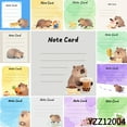thumbnail image 5 of Kawaii Capybara Stationery Set,100-Pack 3.54x3.54 Inch Note Cards with 105 Round Stickers Tapes for Gifts, Watercolor Animal Mini Cards for Emotional Notes,Office Note Paper, Home Message Decor, 5 of 9