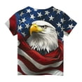 thumbnail image 5 of Amidoa Girls Short Sleeve 4th of July Graphic Cute T-Shirts Kids Tops Summer Soft Casual Crewneck Tees Yellow Size 8, 5 of 6