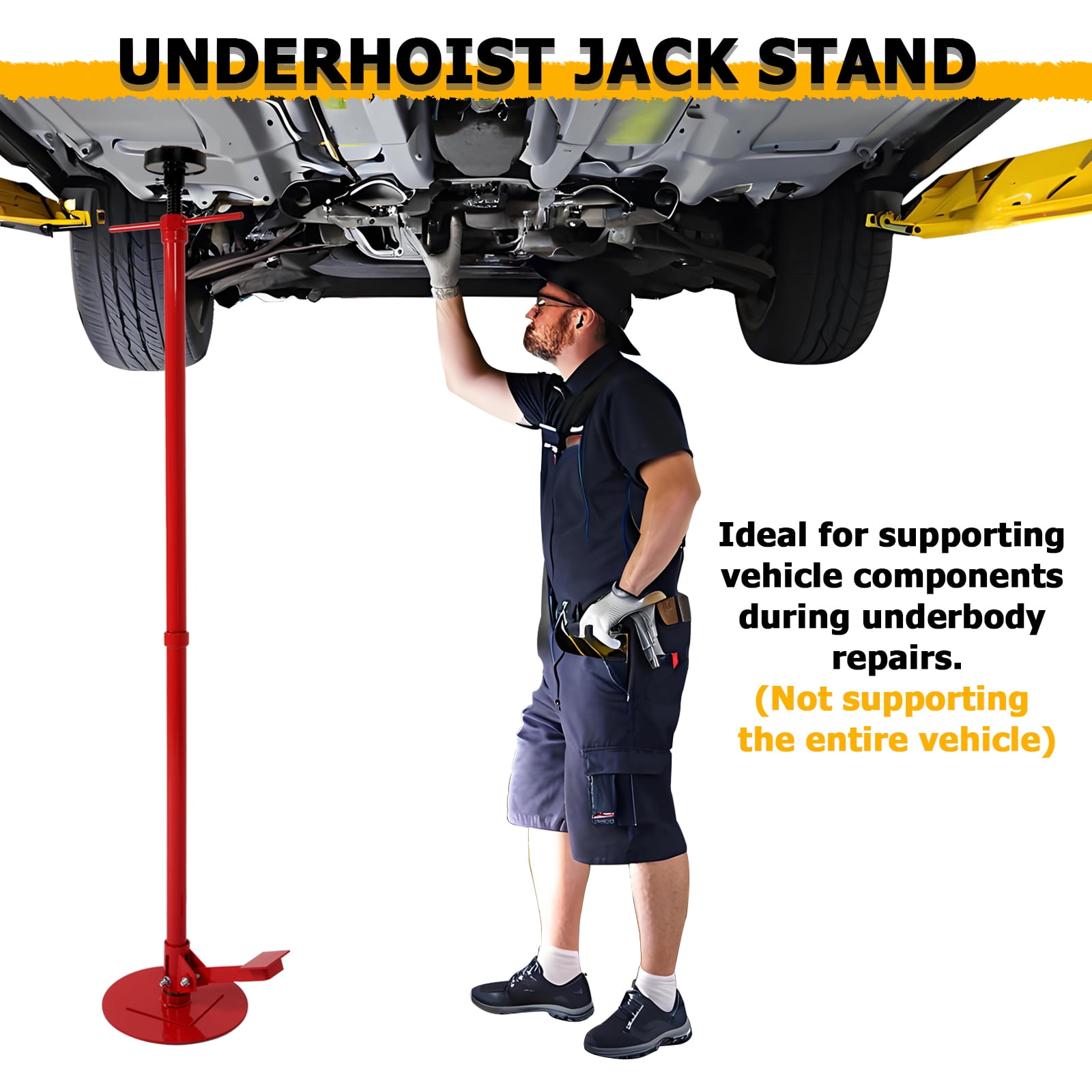 Kojem Underhoist Jack Stand Car Support Stand Engine Lift 3/4 Ton Capacity Under Hoist Lift Jack