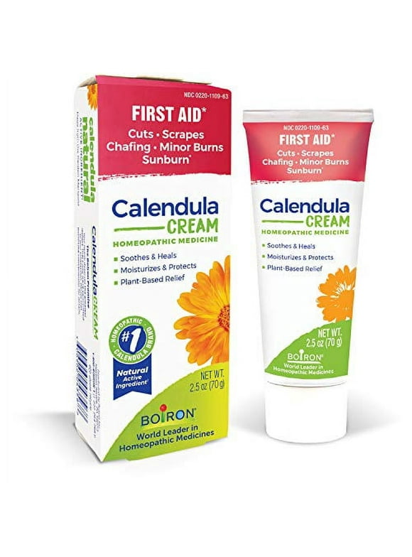 Boiron Calendula Cream for First Aid, Minor Burns, Cuts, Scrapes, Insect Bits and Sunburn - 2.5 oz