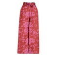 thumbnail image 4 of qolati Wide Leg Pants Women 2024 Summer High Waisted Flowy Palazzo Pants Trendy Casual Lounge Boho Beach Trousers with Pockets, 4 of 4