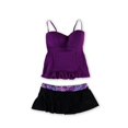 thumbnail image 1 of Profile Womens Starlet Banded Skirtini Bandini de 2 piezas, Púrpura, 14, 1 of 2