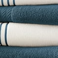 thumbnail image 3 of Dana 6 Piece Soft Egyptian Cotton Towel Set Striped Pattern Blue White, 3 of 5