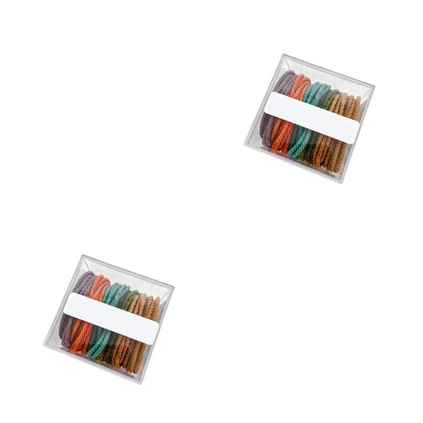Minnieouse Paquete de 50 bandas elásticas para el cabello para mujer, cola de caballo portátil, estiramiento alto, novia, esposa, bandas para vestir, tipo 3 2piezas Minnieouse CBP491593