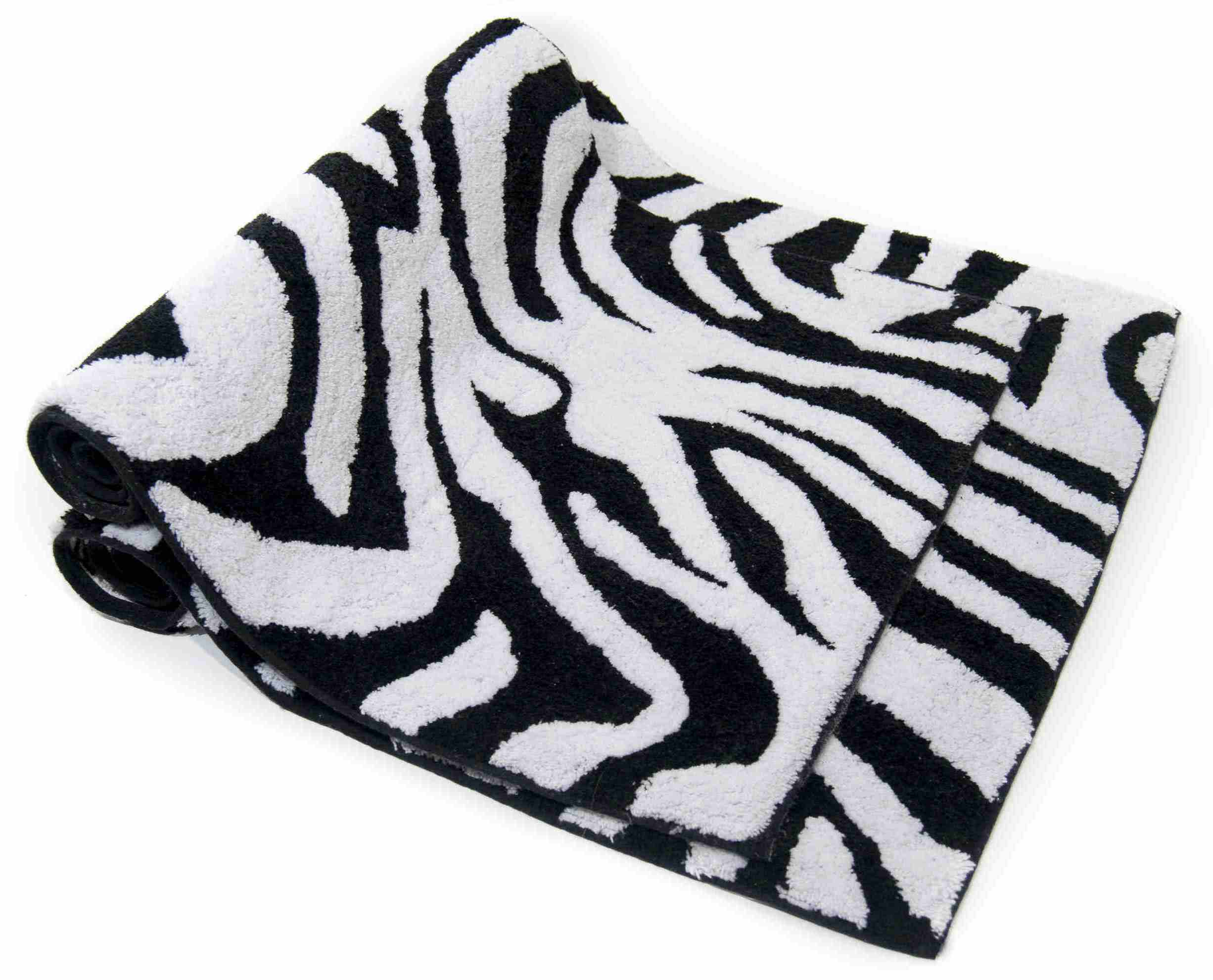 Chesapeake Safari 2pc Black & White Zebra Bath Rug Set (21"x34" & 24"x40") - image 3 of 6