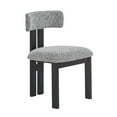 thumbnail image 3 of GDF Studio Modern Dining Chairs with U-Shaped Seats & Metal Legs, Black+White, Set of 2, 3 of 10