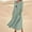 Green, variant on AOOCHASLIY Miss Dress Fall Clothes Women Fashion Long Sleeve Solid Cotton Linen Round Neck Pocket Dress