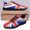 thumbnail image 4 of Union Jack Flag Shoes for Men Women Running Sneakers Breathable Casual Sport Tennis Shoes Black Size 7, 4 of 5