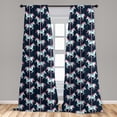 thumbnail image 5 of Ambesonne Cartoon Curtains, Carousel Horses, Pair of 28"x84", Pale Blue Indigo Pink, 5 of 5