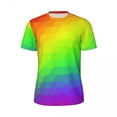 thumbnail image 4 of T Shirt For Men Ombre Print Running Rainbow Gradient Fashion T-Shirts Men Aesthetic Tee Shirt Summer, 4 of 7