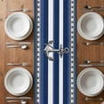thumbnail image 4 of Table Runner 72 Inches Long for Kitchen Dining, Navy Blue Anchor Dresser Scarf Farmhouse, Dining Table Decorations for Wedding/Parties, Nautical Summer Beach Coastal Ocean 14 x 72 In, 4 of 8