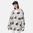 thumbnail image 3 of KLL Mignon Imprimé Cygne Hommes Femmes UPF 50+ Protection Solaire Veste à Capuche Manches Longues Pêche Randonnée Performance Chemise-Grand, 3 of 7