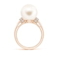 thumbnail image 2 of ANGARA Freshwater Cultured Pearl Collar Ring with Diamonds in 14K Rose Gold for Women | June Birthstone, Birthday, Anniversary, Jewelry Gift for Women | Pearl Ring, 2 of 12