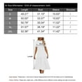 thumbnail image 6 of Dresses for Women Short Sleeve Womens Dresses Casual Boho Solid Color Beach Wear Daily Party Midi Dress Alsol Lamesa, 6 of 6