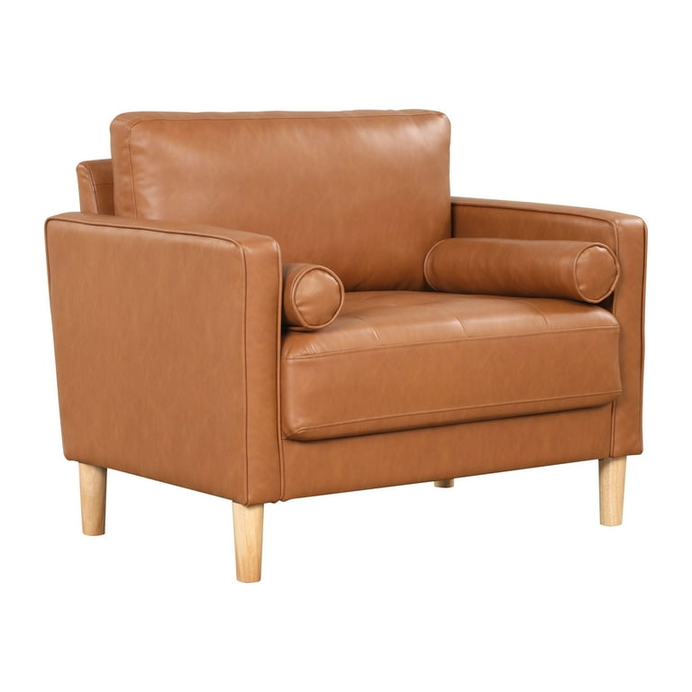 Lifestyle Solutions Lorelei Mid Century Modern Armchair Caramel