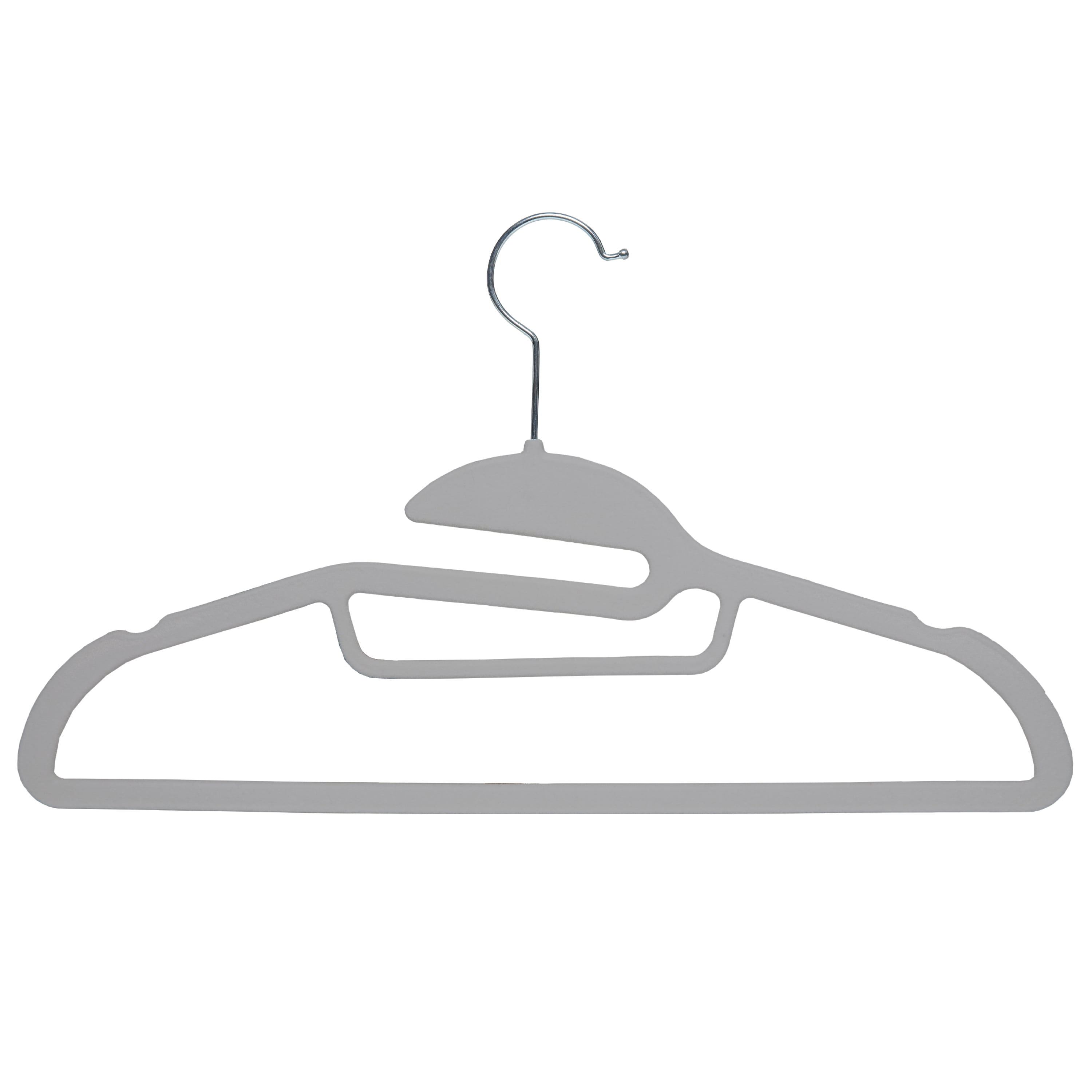 Simplify 24 Pack Ultimate Velvet Shirt Hanger in Grey