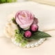 thumbnail image 3 of Xiao Hua 2 rosas artificiales para muñeca de boda, ramillete de muñeca para dama de honor, decoración para boda, graduación (morado), 3 of 5