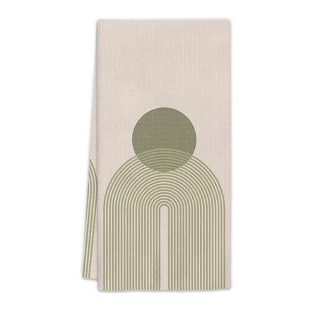 

FIicy Boho Kitchen Towels Green Boho Dish Towels Green and Beige Boho Decorative Hand Towels for Bathroom Kitchen Boho Bohemian Sun Rainbow Green Bathroom Kitchen Decor(16x24 Inch) C48