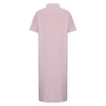 thumbnail image 6 of New Spring And Summer Dress for Women 2024 Plus Size Lapel Cotton Linen Button Dress Casual Solid Color Pocket Short Sleeve Shirt Dress Gift for Women Up to 65% off!, 6 of 8