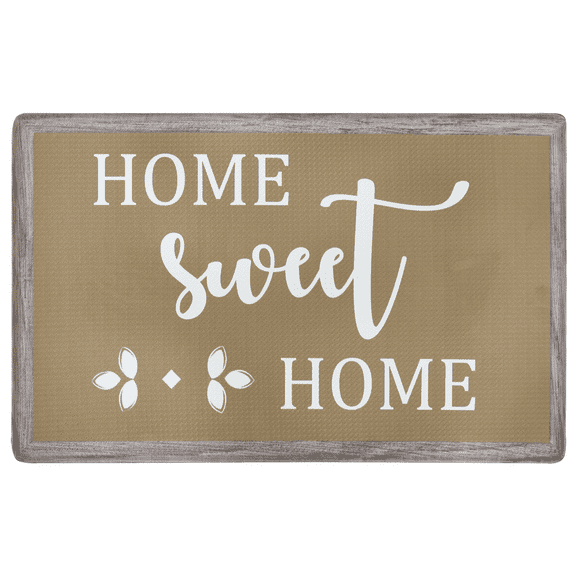 Oversized Premium Anti Fatigue Memory Foam Country Farmhouse Home~Sweet~Home Kitchen Floor Mat - Modern Farmhouse Tan