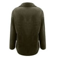 thumbnail image 5 of vdgthytj Womens Corduroy Shacket Button down Long Sleeves Lapel Shirt Coat Casual Solid Color Jacket with Pocket, 5 of 5