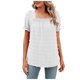 thumbnail image 1 of Blusa de gasa con cuello cuadrado de manga corta de color sólido de verano para mujer OAVQHLG3B Store  lin121212, 1 of 4