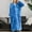 Blue, variant on Comfortable Fit Postpartum Maternity Maternity Nursing Set Robe Bathrobe Lengthening Keep Warm Lapel Same Style Long Sleeve