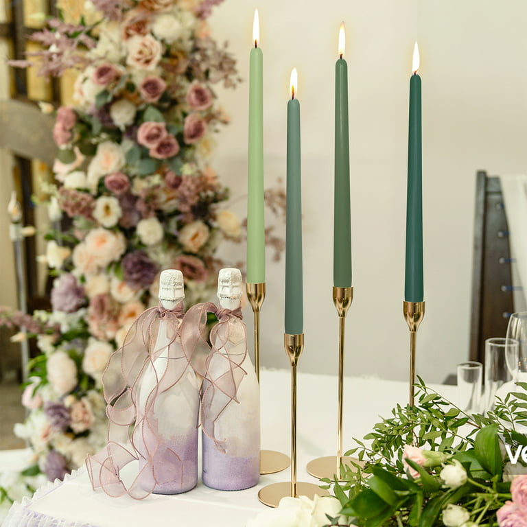 Green, Pink Swirl Pillar Candles, Candle Decor, Decorative Candles