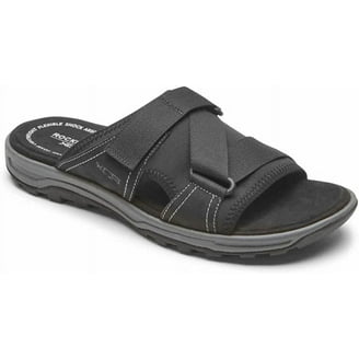 Men's Rockport Darwyn Fishermen Sandal Black II Leather 11 W