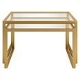 thumbnail image 4 of Henn&Hart 30" Wide Modern Metal Coffee Table in Brass Finish, 4 of 7