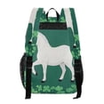 thumbnail image 3 of ALAZA Clear Backpack Horse in Clover PVC Transparent BookBag, 3 of 7