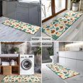thumbnail image 2 of Brown Green Mushroom Fruit Leaf Beige Pattern Kitchen Rug Mat,Kitchen Runner Rugs Non Skid Washable,Decorative Kitchen Floor Mats for Kitchen,Sink,Laundry,17"X47", 2 of 5