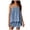 Blue, variant on Gingham Lounge Sets for Women Summer Vacations Outfits Sleeveless Tank Tops and Plaid Shorts 2Pcs Set Size 2XL