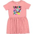 thumbnail image 3 of Inktastic I Love My Dad 80s Retro Style Girls Toddler Dress, 3 of 5