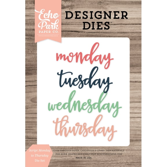 Script Monday to Thursday Large Die Set